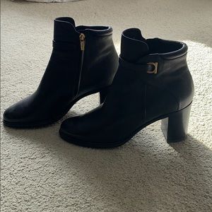 Salvatore Ferragamo Florian Leather Ankle Boots